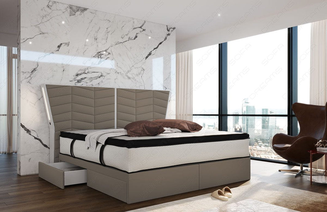 Boxspringbett Novara Stoff