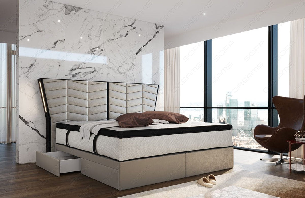 Boxspringbett Novara Stoff