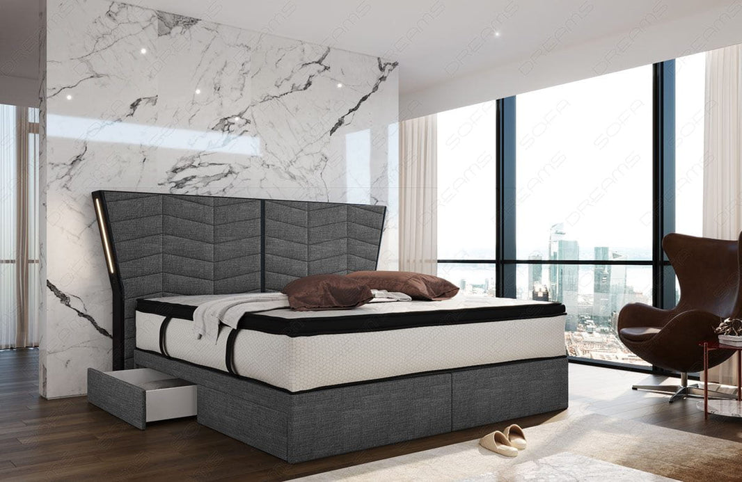 Boxspringbett Novara Stoff