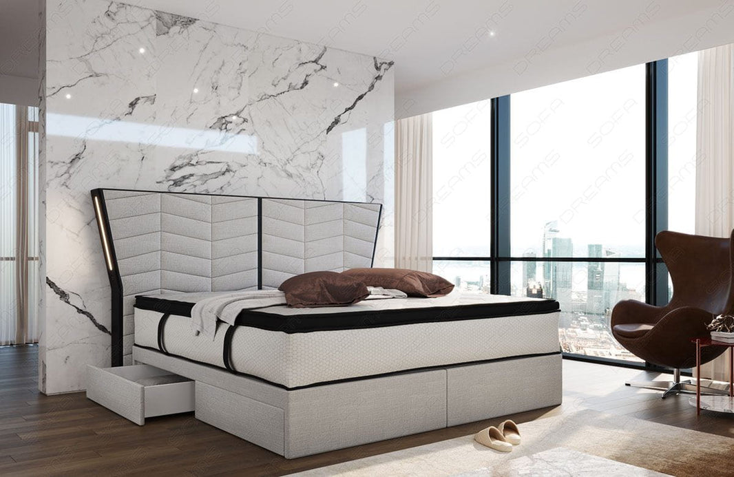 Boxspringbett Novara Stoff