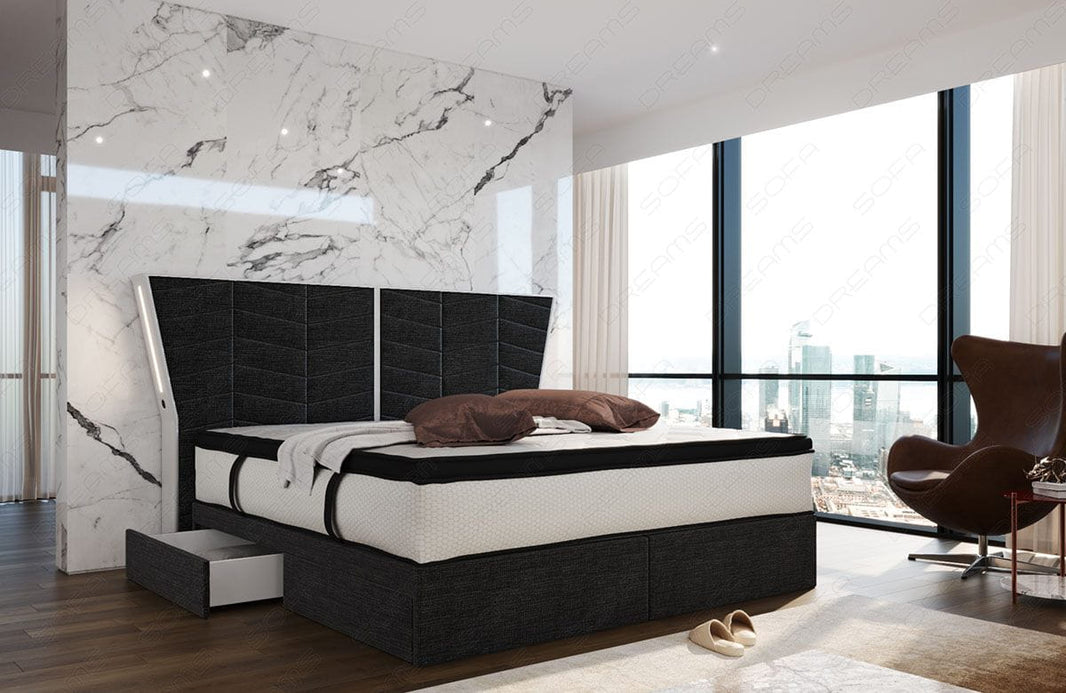 Boxspringbett Novara Stoff