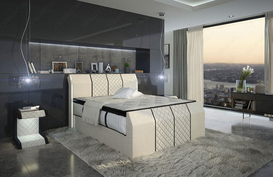 Boxspringbett Paris mit Matratze und Topper
