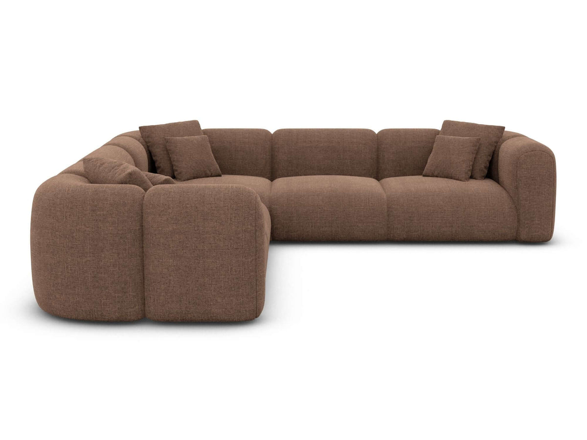 Stoff Ecksofa Venturia L-Form Braun