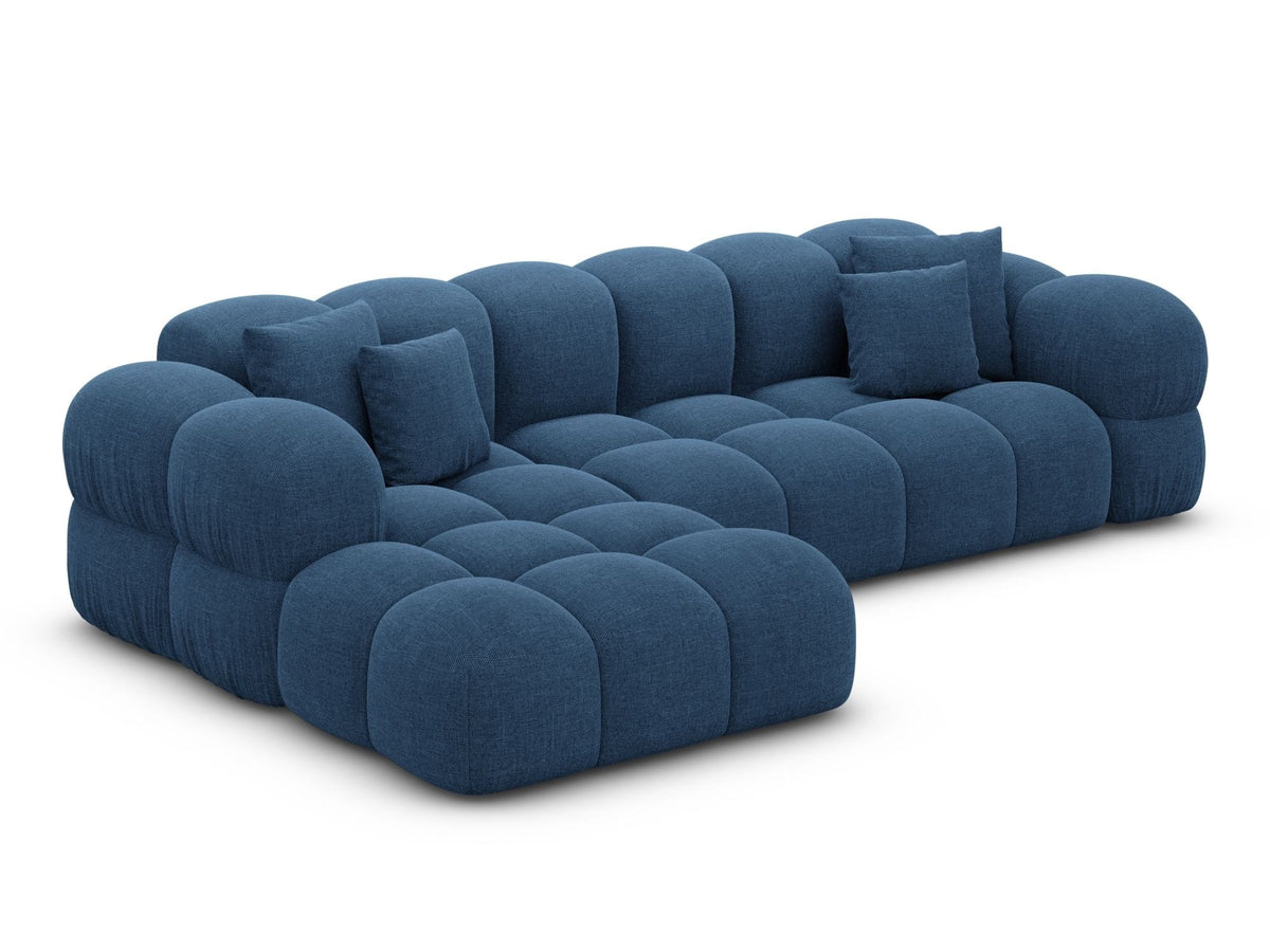 Stoff Ecksofa Monteverde L-Form Dunkelblau