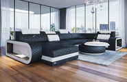 Mini Wohnlandschaft Berlin U-Form aus Leder