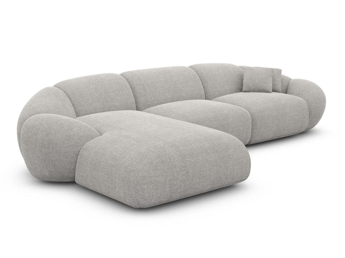Stoff Ecksofa Solverde L-Form Hellgrau