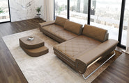 Ecksofa Bari Eleganz L-Form in Leder