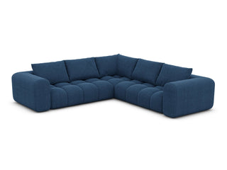 Polster Ecksofa Casaluna L Form in Strukturstoff und der Farbe Dunkelblau