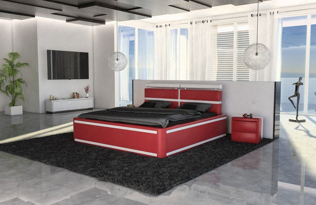 Wasserbett Venedig mit LED und runden Kopfpolstern