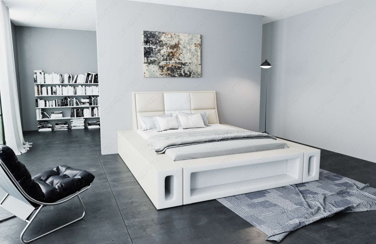 Boxspringbett Venosa Beige-Weiß