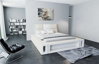 Boxspringbett Venosa Beige-Weiß