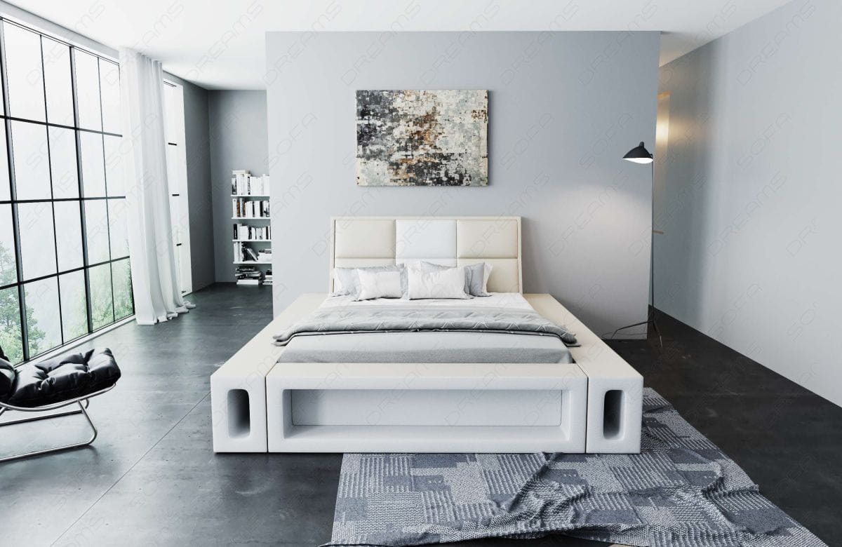 Boxspringbett Venosa Beige-Weiß
