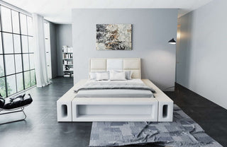 Boxspringbett Venosa Beige-Weiß
