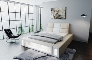 Boxspringbett Venosa Beige-Weiß