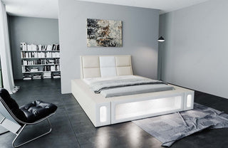 Boxspringbett Venosa Beige-Weiß