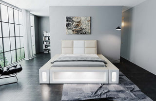 Boxspringbett Venosa Beige-Weiß