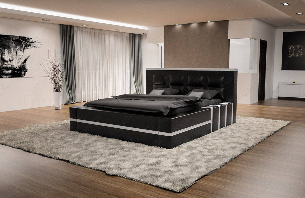 Wasserbett Asti 180x200 Schwarz-Weiß