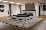 Wasserbett Asti Weiß-Schwarz 200x220 cm