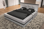 Komplettbett Asti Weiß-Schwarz 200x220 cm