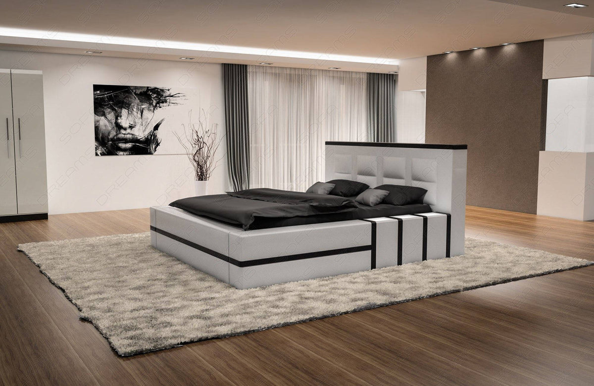 Komplettbett Asti Weiß-Schwarz – Modern und Elegant für Schlafzimmer - Bild 2