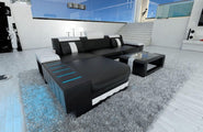 Mini Couch Bellagio L-Form in Leder
