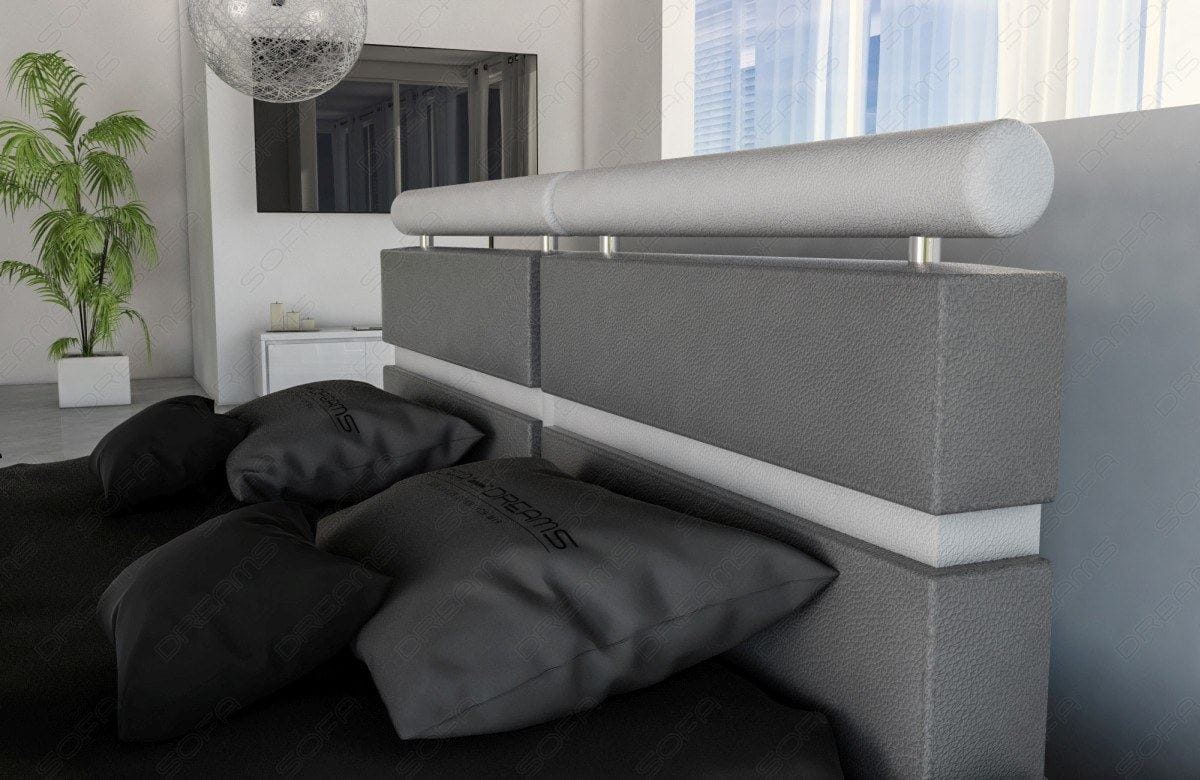 Boxspringbett Venedig Grau-Weiß