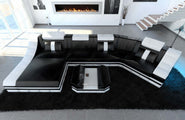 Mini Couch Turino C-Form in Leder