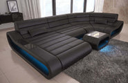 Wohnlandschaft Concept U-Form aus Leder