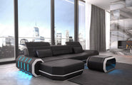Mini Couch Roma L-Form in Leder