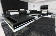 Mini XXL Wohnlandschaft Mezzo U-Form aus Leder