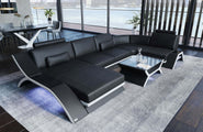 Designsofa Calabria U-Form aus Leder