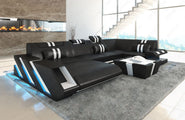 Wohnlandschaft Couch Apollonia U-Form in Leder