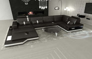 Mini Sofa Messana U-Form in Leder