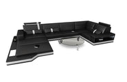 Sofa Messana U-Form in Leder