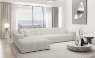 Couch Ibiza L-Form in Stoff Kurz