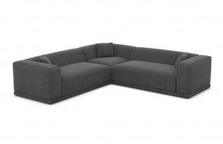 Ecksofa Merida Stoffbezug in Strukturstoff und der Farbe Anthrazit