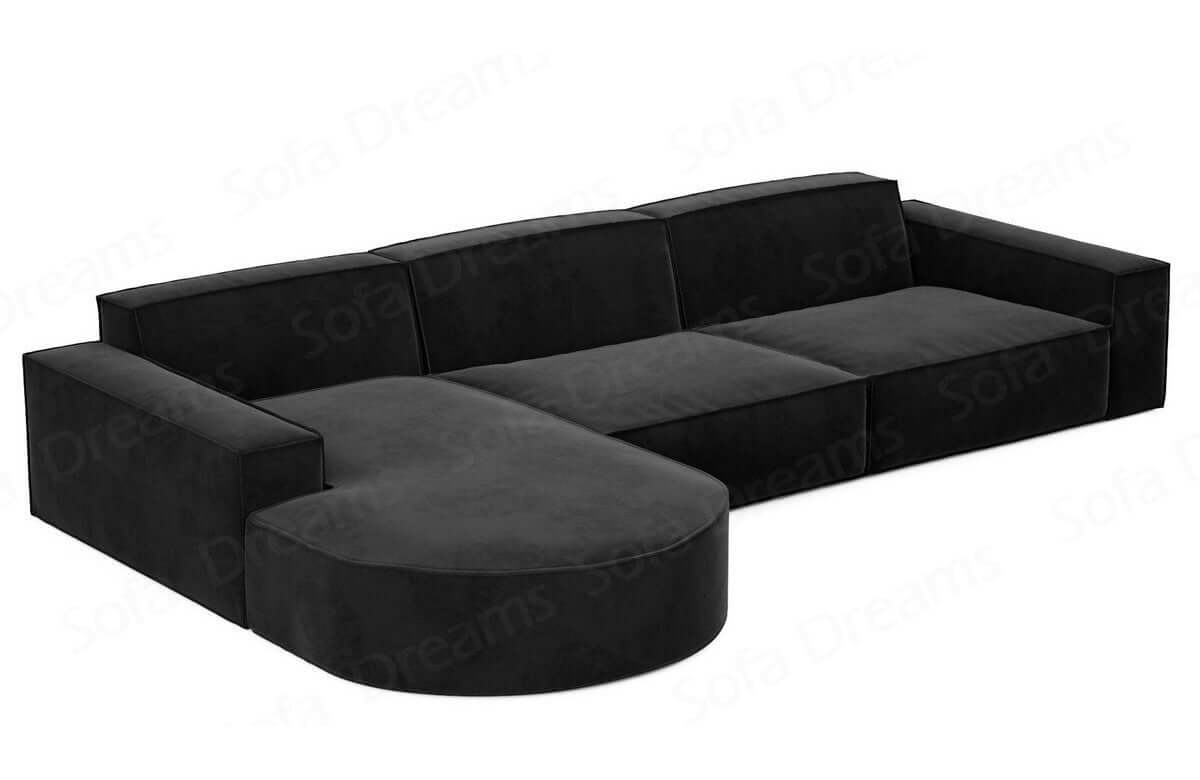 Couch Alegranza L-Form in Stoff Schwarz