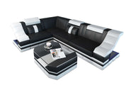 Mini Ecksofa Bianchi L-Form aus Leder