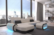 Couch Roma L-Form in Stoff