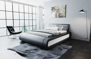 Bettgestell Sorano Designerbett Schwarz-Weiß