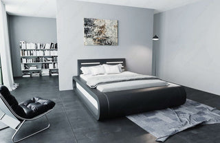 Bettgestell Sorano Designerbett Schwarz-Weiß