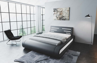 Bettgestell Sorano Designerbett Schwarz-Weiß