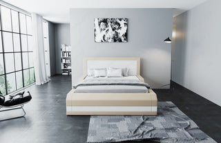 Boxspringbett Treviso Beige-Weiß