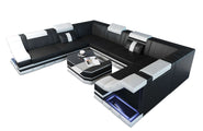 Mini Sofa Bianchi U-Form aus Leder