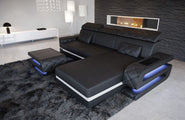 Couch Bologna L-Form in Leder