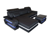 Mini Couch Bologna L-Form in Leder