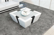Couchtisch Apollonia LED in Leder