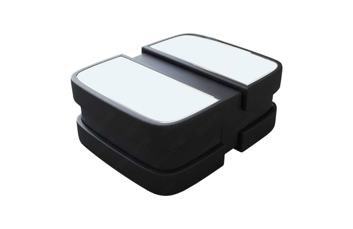 Couchtisch Elegante Modell Lederoptik Schwarz