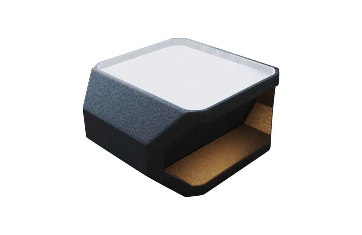 Couchtisch Asti Eleganz in Leder Schwarz