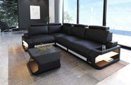Couch Siena L-Form in Leder